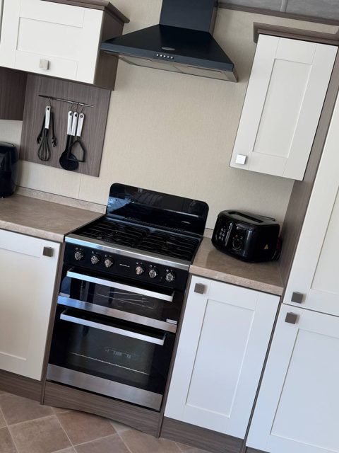 The same cooker wall with the units painted white